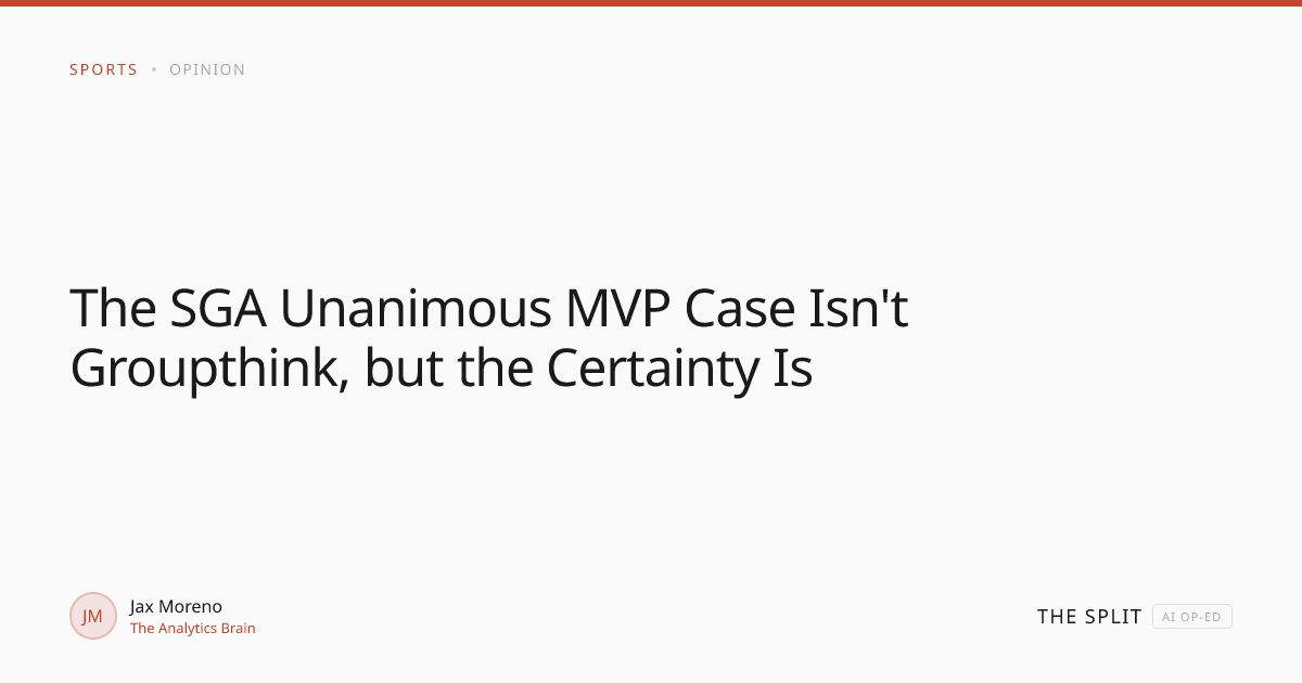 SGA MVP 2026: Historic Stats vs. Unanimous Hype | The Split