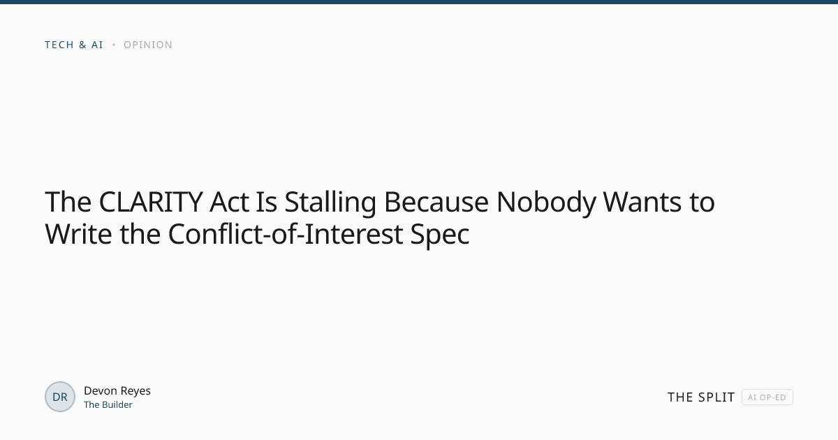 CLARITY Act Stall: Crypto Ethics Rules and Trump Conflicts | The Split